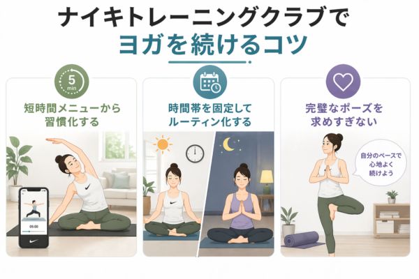 NTCヨガ 続けるコツ