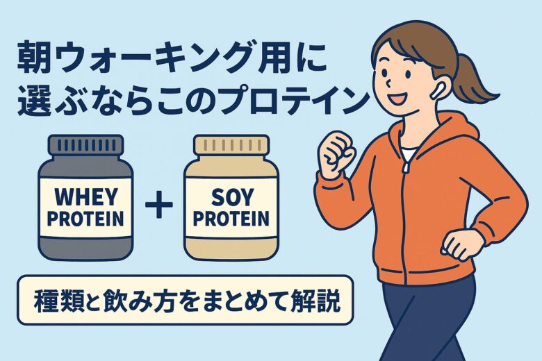 朝ウォーキング用に選ぶならこのプロテイン｜種類と飲み方をまとめて解説