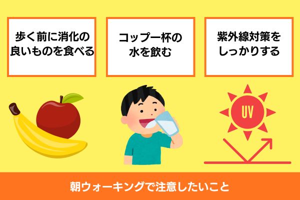 朝ウォーキング注意点