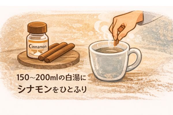 スパイス白湯　シナモンレシピ