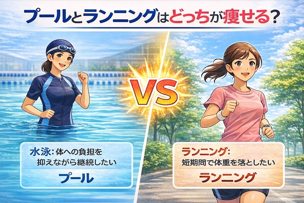 プールダイエット対ランニング