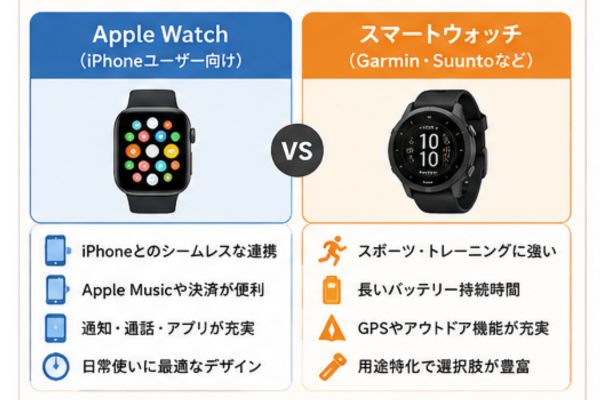 AppleWatchとスマートウォッチどっちがいい？