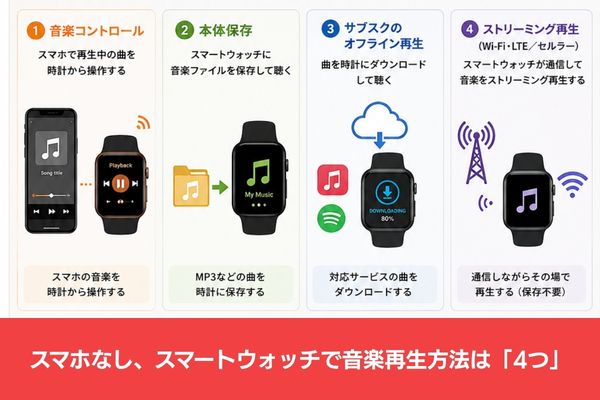 スマートウォッチ 音楽再生
